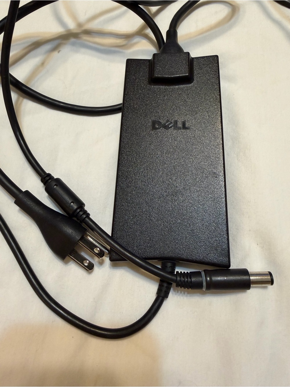 Dell Black Laptop AC Adapter with DC Barrel Connector